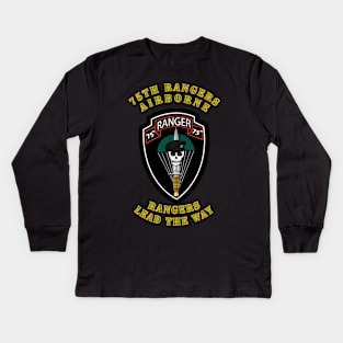 75th Rangers Pocket Patch Kids Long Sleeve T-Shirt